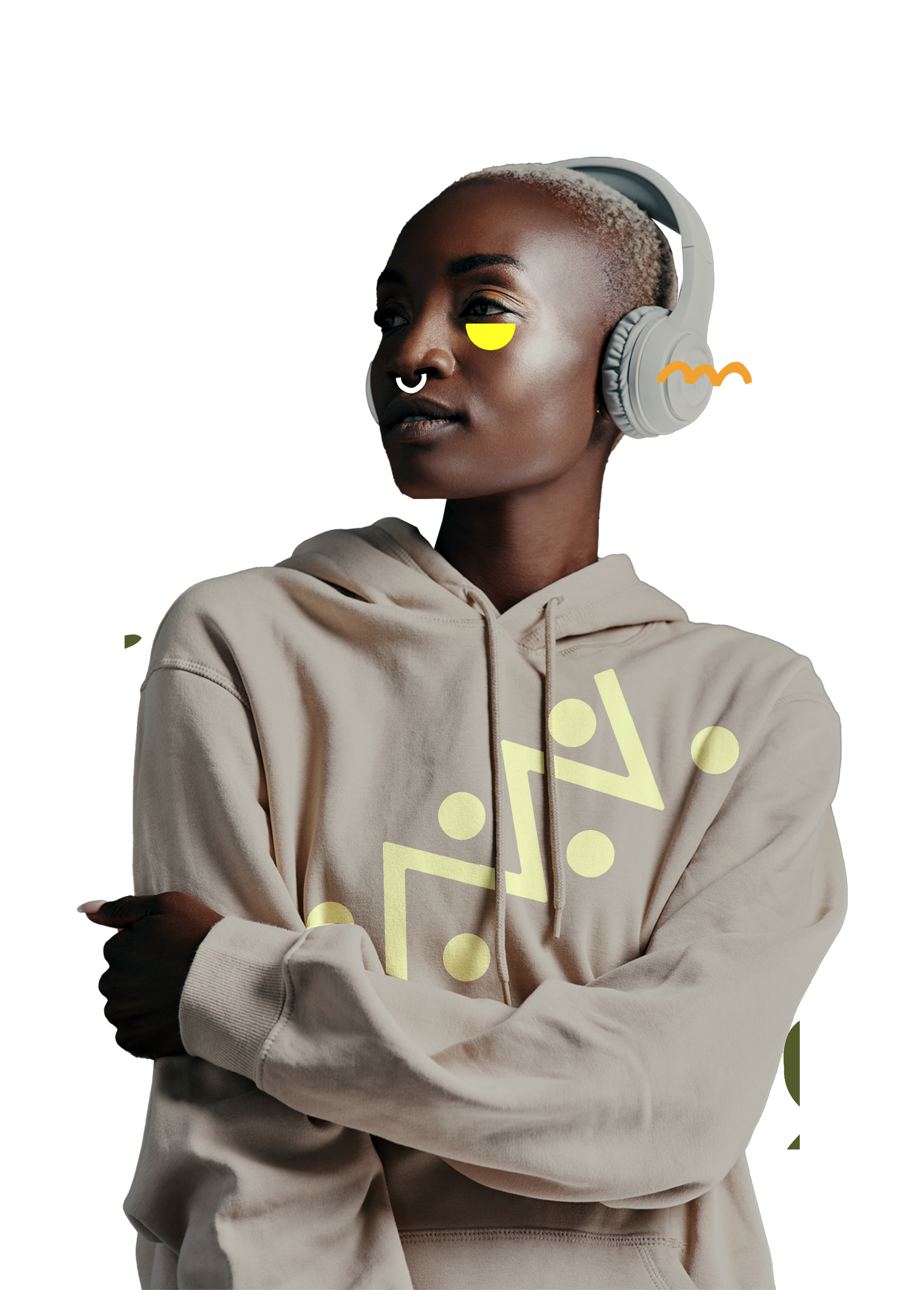Artist with headphones